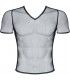 MESH MENS CAMISETA CUELLO V NEGRO