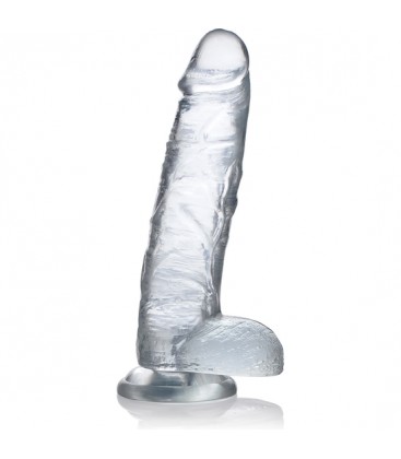 22 CM C THRU PENE REALISTICO CON TESTICULOS TRANSPARENTE