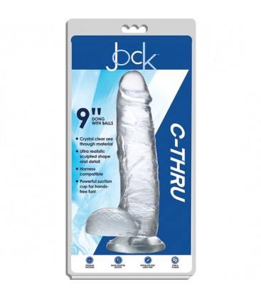 22 CM C THRU PENE REALISTICO CON TESTICULOS TRANSPARENTE