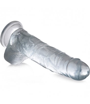 22 CM C THRU PENE REALISTICO CON TESTICULOS TRANSPARENTE