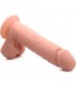 PENE CON TESTICULOS 22 CM SILICONA CONTROL REMOTO VIBRANTE FLES