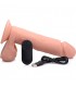 PENE CON TESTICULOS 22 CM SILICONA CONTROL REMOTO VIBRANTE FLES