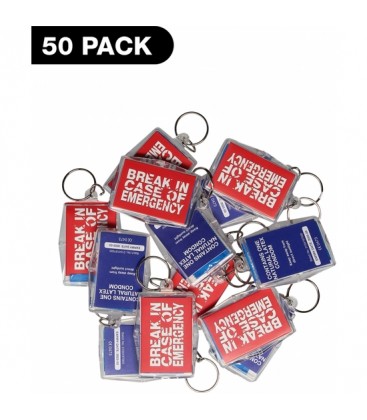 KEY RINGS ROMPER EN CASO DE EMERGENCIA 50 PACK