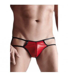 WETLOOK MENS BRIEFS ROJO