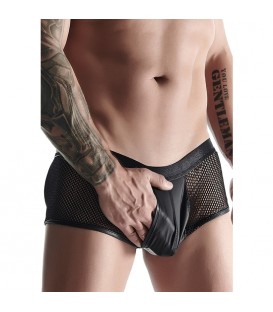 WETLOOK MESH MENS BOXER NEGRO