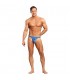 MALE POWER TANGA AZUL SATINADO