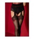 AMOUR ROUGE SUSPENDER PANTYHOSE 20 DEN BLACK