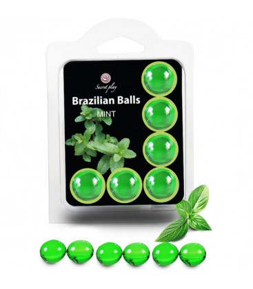 SECRET PLAY SET 6 BRAZILIAN BALLS AROMA MENTA