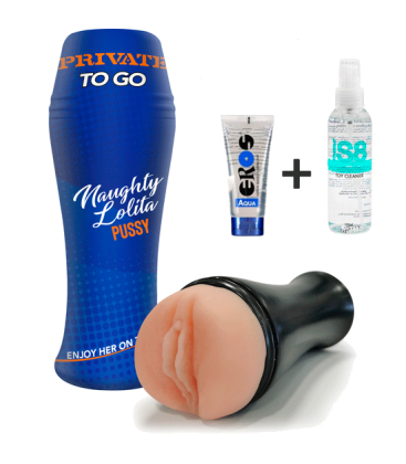 PACK NAUGHTY LOLITA + LUBRICANTE + LIMPIADOR 