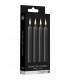 TEASING WAX CANDLES PARAFINA 4 PACK NEGRO