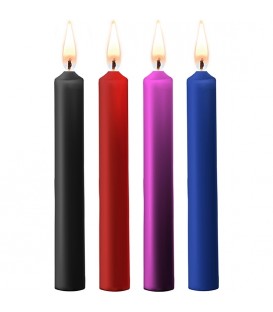 TEASING WAX CANDLES - PARAFINA - 4-PACK - COLORES MEZCLADOS