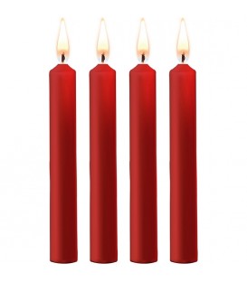 TEASING WAX CANDLES PARAFINA 4 PACK ROJO