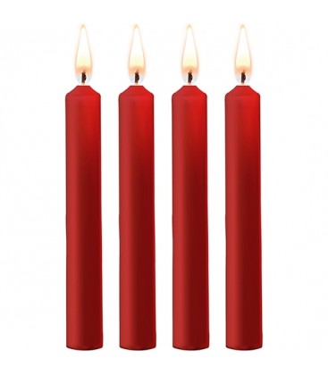 TEASING WAX CANDLES PARAFINA 4 PACK ROJO