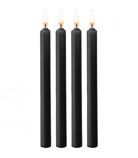 TEASING WAX VELAS LARGAS PARAFINA 4 PACK NEGRO