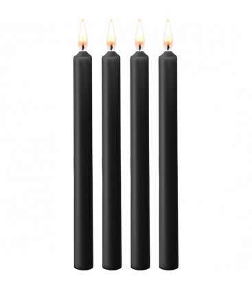 TEASING WAX VELAS LARGAS PARAFINA 4 PACK NEGRO