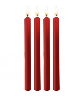 TEASING WAX VELAS LARGAS PARAFINA 4 PACK ROJO