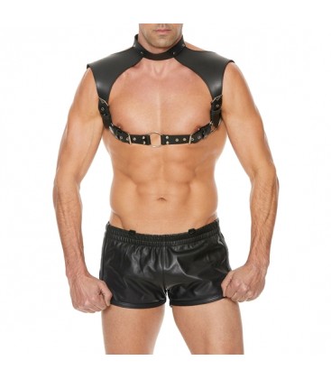 ARNeS DE HOMBRE CON CUELLO CUERO NEGRO