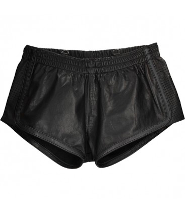 SHORT DE CUERO VERSaTIL NEGRO