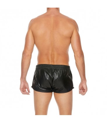 SHORT DE CUERO VERSaTIL NEGRO