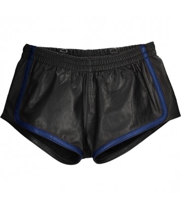 SHORTS DE CUERO VERSaTIL NEGRO AZUL