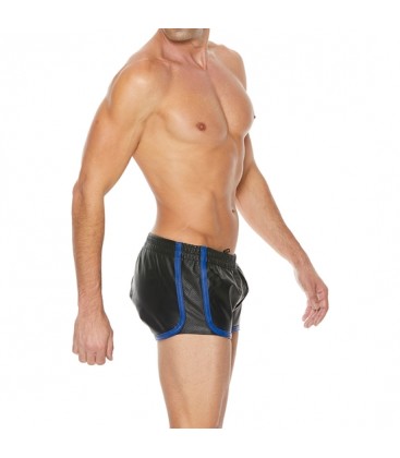 SHORTS DE CUERO VERSaTIL NEGRO AZUL