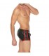 SHORTS CUERO VERSaTIL NEGRO ROJO