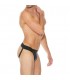 TANGA LISO CON CREMALLERA JOCK NEGRO AZUL