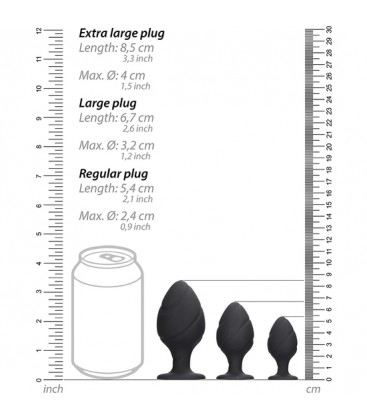KIT DE PLUGS COLORIZADOS NEGRO