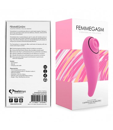 FEELZTOYS FEMMEGASM VIBRADOR PARA TAPPING TICKLING ROSA