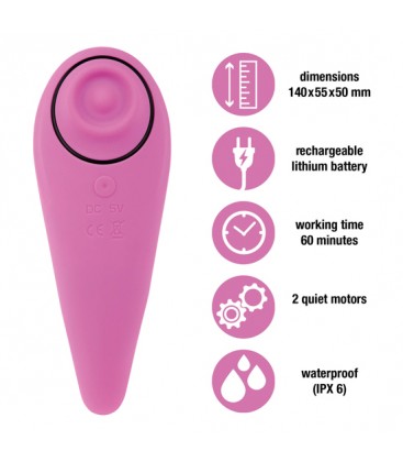 FEELZTOYS FEMMEGASM VIBRADOR PARA TAPPING TICKLING ROSA