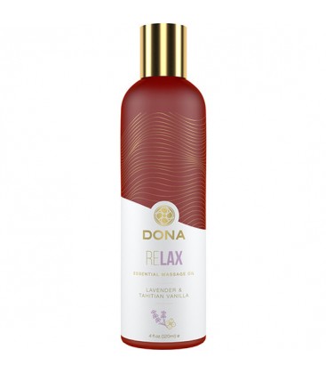 DONA ACEITE ESENCIAL DE MASAJE RELAX LAVANDA Y VAINILLA DE TAHITi 120 ML