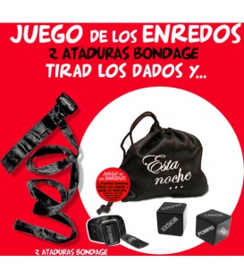 BOLSA JUEGO ENREDOS NEGRO ATADURAS 2 DADOS