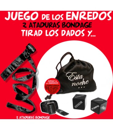 BOLSA JUEGO ENREDOS NEGRO ATADURAS 2 DADOS