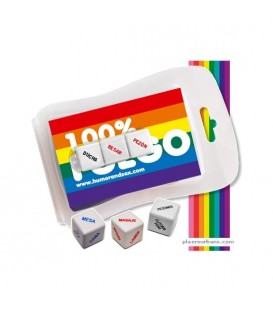 BLISTER 100 FUEGO 3 MINI DADOS LGTBI
