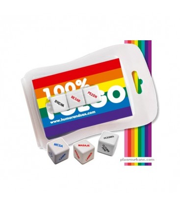 BLISTER 100 FUEGO 3 MINI DADOS LGTBI