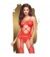 PENTHOUSE HOT NIGHTFALL BODY DE MALLA GEOMeTRICA ROJO