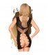 PENTHOUSE FLAME ON THE ROCK MINI VESTIDO CON ABERTURA DELANTERA NEGRO