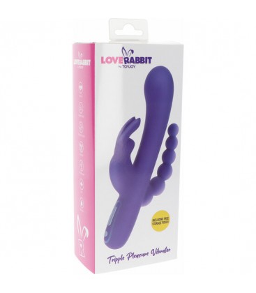 TRIPLE PLEASURE VIBRADOR MORADO