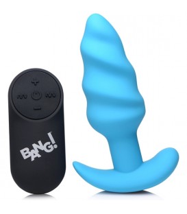 PLUG DE SILICONA SWIRL CON 21X VIBRACIONES - AZUL