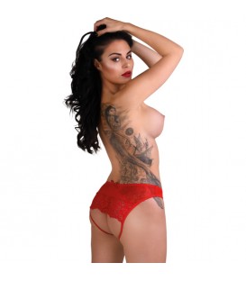 DARING NICOLETTE CROTCHLESS PANTY-ROJO