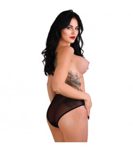 DARING ALEXA CROTCHLESS MESH PANTY-NEGRO