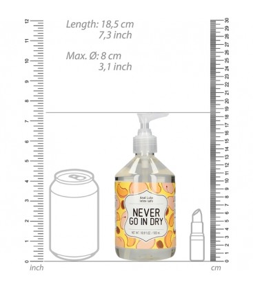 LUBRICANTE ANAL NEVER GO IN DRY 500 ML