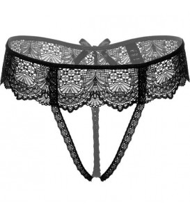 DARING DELPHINE CROTCHLESS STRING-NEGRO