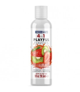 SWISS NAVY 4 IN 1 STRAWBERRY-KIWI PLEASURES - 30ML