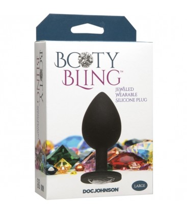 BOOTY BLING SPADE LARGE PLUG DE SILICONA CON PERLA PLATEADA