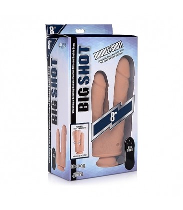 PENE REALiSTICO DOBLE CON VIBRADOR 10 VELOCIDADES