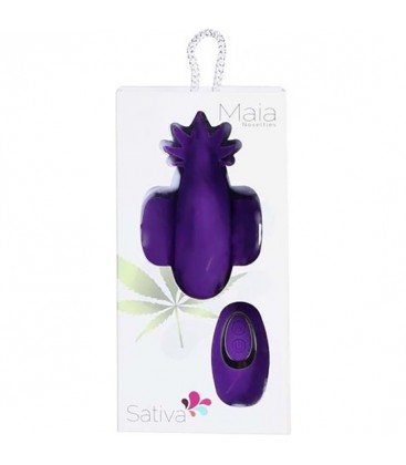 SATIVA HUEVO VIBRADOR CON CONTROL REMOTO PARA BRAGUITA MORADO