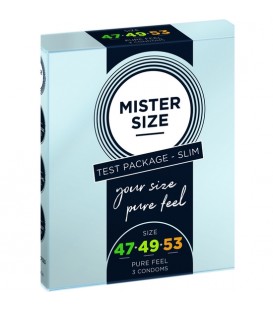 MISTER SIZE SENSACION PURA 47 49 53 MM 3 PACK TESTER