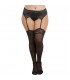 MEDIAS SHEER THIGH HIGHS W LACE TOP NEGRO