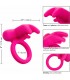 ANILLO VIBRADOR TRIPLE CLIT FLICKER RECHARGE FUCSIA